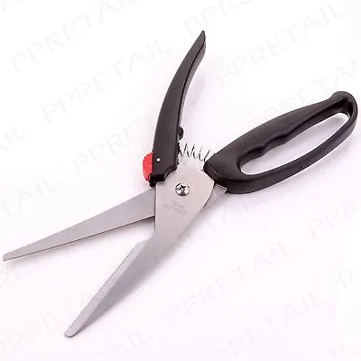 LARGE 25cm POULTRY SHEARS Stainless Steel Chicken/Turkey/Meat Kitchen Scissors • £8.21