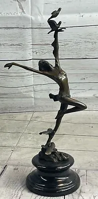 Bronze Sculpture By Italian Artist Aldo Vitaleh Dancer Ballerina Home Office Art • $149.40