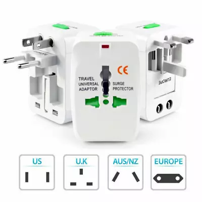 International World Travel AC Adapter Converter Multi Plug US UK EU AUS NZ Asia • $8.99