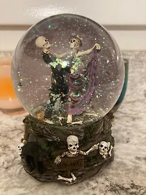 Halloween Musical Snow Globe - Bride And Groom  Skeletons  • $24.99