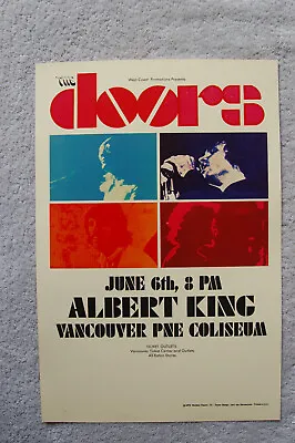 $4 • Buy The Doors Concert Tour Poster 1970 Albert King Vancouver Coliseum__