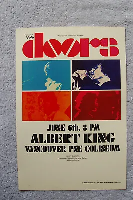 The Doors Concert Tour Poster 1970 Albert King Vancouver Coliseum__ • $4.25