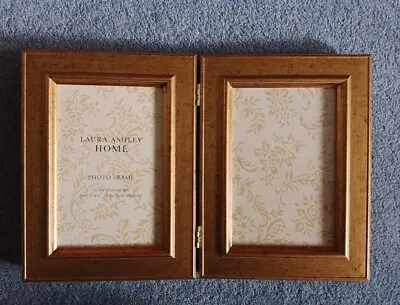 Laura Ashley Vintage Style Gold Gilt Double Photo Frame 30 Cm X 20 Cm • £11.50