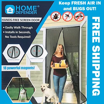 Pet Friendly No Tools Required Mesh Magnetic Door Hands Free Screen • $8.80