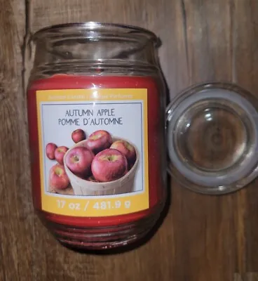 Autumn Apple Scented Soy Candle 17 Oz Large Jar Single Wick Candle By Ashland • $17.49