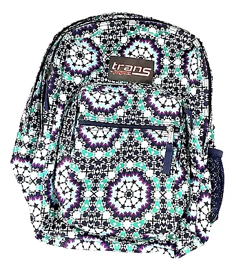 Trans By Jansport Supermax Navy Moonshine Moroccan Backpack School Travel • $18