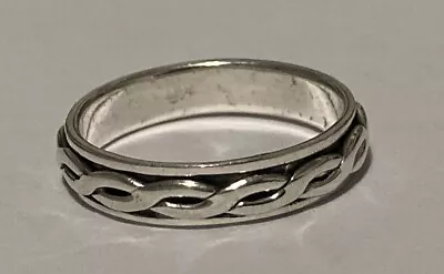 Sterling Silver Men’s/Ladies Narrow Celtic Design Spinner Ring. Size Q • £17