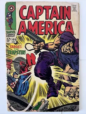 Captain America #108 *1968-Target: The Trapster! Stan Lee & Jack Kirby Low Grade • $7.95
