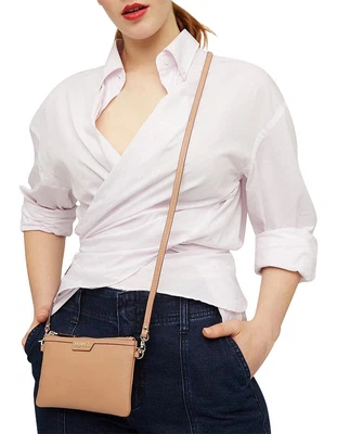 $25 • Buy Mimco Classico Pouch - Small Crossbody In Beige Brown Leather