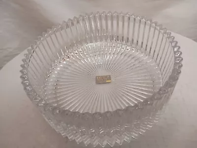 Mikasa Diamond Fire Crystal Serving Hostess Bowl 8.25 In X 3 In Original Box • $4.99