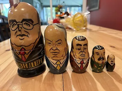Russian President Nesting Dolls Vintage Made In Russia • $40