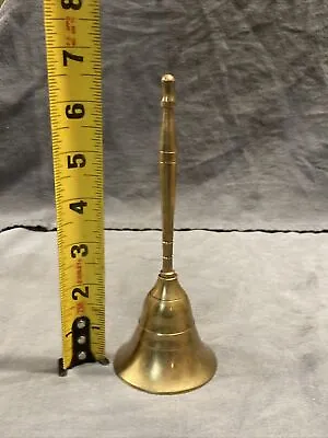 Vintage Brass 6.5in Hand Bell Made In India • $14.45