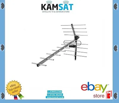 Freeview Antenna Dvb-t Hd Yagi Type Tv Cable 19 Element Connect Type F 470-790mh • £14.99