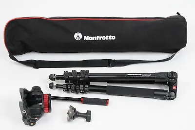 Manfrotto 535 Aluminum Tripod W/ 502AH Head + 500BALLSH Half-Ball #345 • $323.19