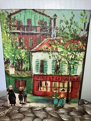 Midcentury Maurice Utrillo Miniature LITHO USA - Canvas 3 7/8” X 5” • $19.99