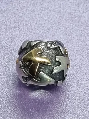 $55 • Buy Pandora Two Tone Letter  K  Silver And 14k  Gold