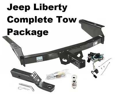 Trailer Tow Hitch For 02-07 Jeep Liberty All Styles Package W Wiring And 2  Ball • $264.98