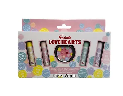 Swizzels Love Hearts Angel Face Lip Balm Collection X 4 & Strawberry Balm In Tin • £11.18
