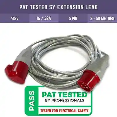 Pat Tested 415v Connector For Welder Generator Sy Cable 5m-50m 5 Pin 3 Phase • £111.76