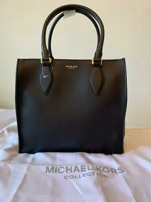 New Michael Kors Collection Tote Bag Black Leather /gold Hardware 100%authentic • $699.99