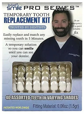 Instant Smile Makeover Temporary Tooth Repair Kit - Multi Shade Pro Series  • $19.99