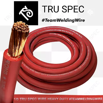 By The Ft  1/0 AWG Tru Spec TeamWeldingWire Copper Welding Battery Cable Wire RD • $3.69