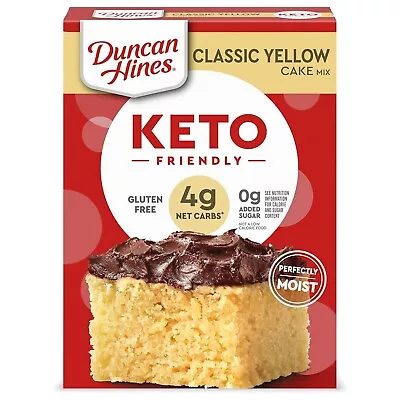 Duncan Hines Keto Friendly Classic Yellow Cake Mix Gluten Free Zero Sugar Adde • $9.50