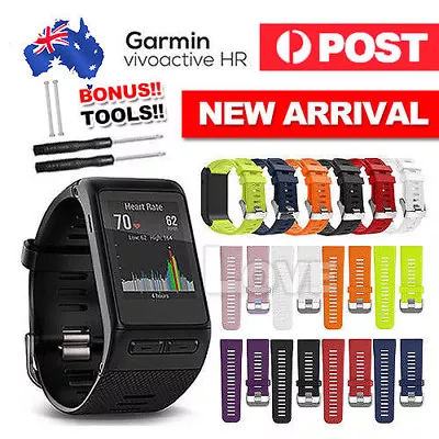 HOT Replacement Sports Silicone Wrist Watch Band Strap For Garmin Vivoactive HR • $9.65