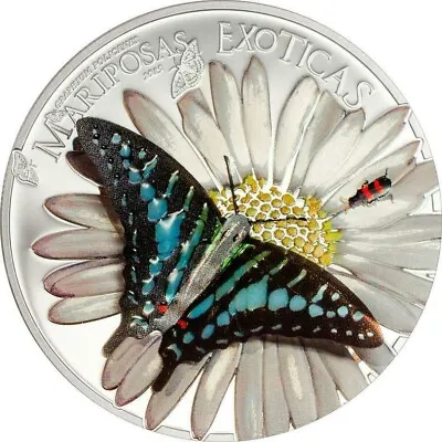 $80.58 • Buy 25g Silver Coin 2015 Equatorial Guinea Mariposas Exoticas 3D Butterflies - Black