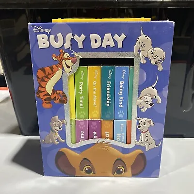 Disney Busy Day My First Library 6 Small Hardcover Books & Box Set • $17.95