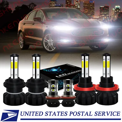 For Ford Fusion 2006-2016 6x 6000K LED Headlight Hi/Lo + Fog Light Bulbs Combo • $35.10