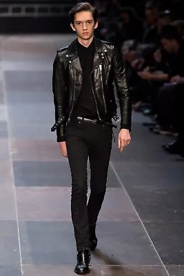 Saint Laurent Paris Hedi Slimane FW13 Runway Skinny Leather Belt 80 AW13 Archive • $174.99