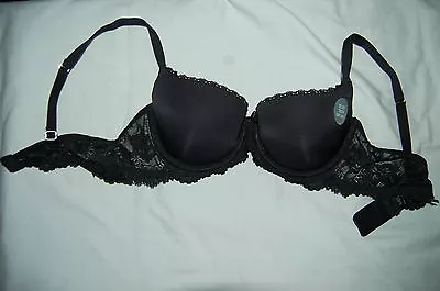 Perfect Fit Balcony T Shirt Bra Black Underwired  Memory Foam M&S Size 32A BNWT • £13.99