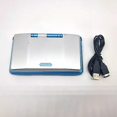 Original Nintendo DS Console NTR-001 Aqua Blue/Silver + USB Charger  - Working • $69.99