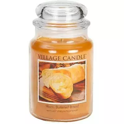 Village Candle Warm Buttered Bread Large Glass Apothecary Jar Scented Candle • $45.99