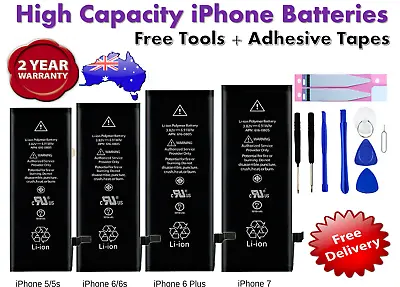 $11.36 • Buy NEW High Capacity OEM Battery Replacement For IPhone 6 6S 7 Plus 8 + X 5s SE