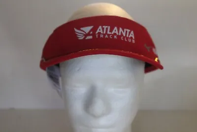 Atlanta Track Club Mizuno Visor Hat Red Member Running Jogging Gear One Size Adj • $18.99