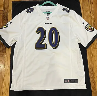 Ed Reed Ravens White Jersey! Size Xxl Mens Perfect Condition! • $100
