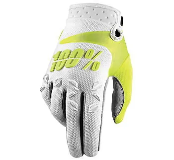 100% Airmatic Gloves White 2XL 951245  MX Motocross ATV UTV • $12