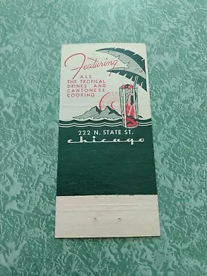 Vintage Matchbook Collectible D6 Chicago Illinois Shangri-La Tiki • $32.99