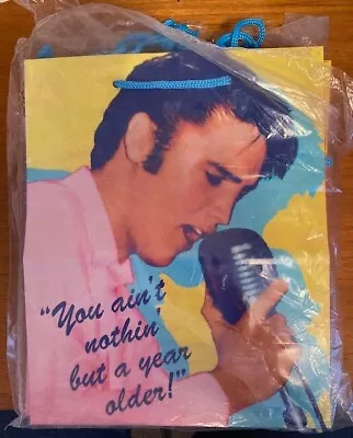 Elvis Presley Hallmark Bag Of 5 NEW   9.5 X7.5   Gift Bags Various Pictures • $14.99