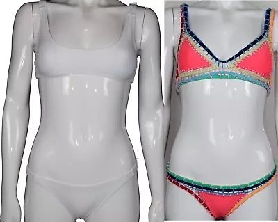 2 X New Zaful Swimming Bikinis In White And Multi Colour  Size US;4 And S • $29.99