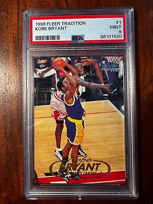 1998 Fleer Tradition - Kobe Bryant W/ Michael Jordan (PSA 9) #1 LA Lakers HOF 🐐 • $75