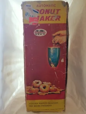 Vintage Aluminum Donut Maker Original Box Pancakes Waffles Recipes • $16.95