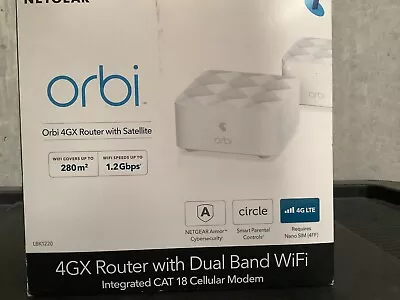 NETGEAR Orbi 4GX Router With Satellite Telstra (LBK1220) WIFI System -old Stock • $70