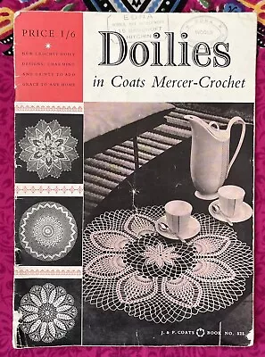 Vintage Pattern Booklet - Doilies In Coats Mercer Crochet - Book No 525 • £7.99