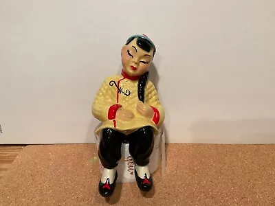 Vintage Ceramic Arts Studio Shelf Sitter Asian Oriental Child EUC • $9