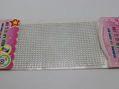 $3.85 • Buy 5 Sheets Of 850pcs Clear 3mm Round Self-Adhesive Acrylic Rhinestones Stickers