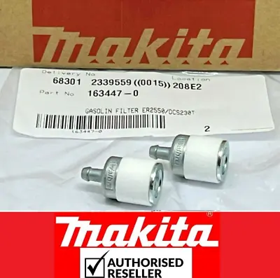 2X Makita 163447-0 Petrol Filter BHX2501 DCS232T RST250 RST210 RST200 RBL250 • £10.86