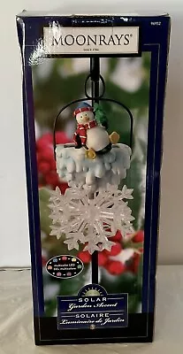 MoonRays Snowman Snowflake Holida Solar Multicolor LED Garden Accent - Brand New • $26